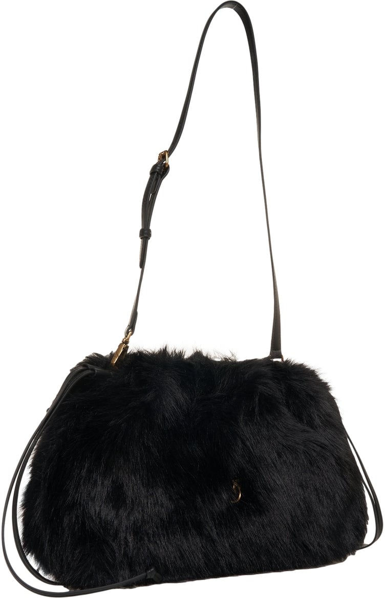 Pinko Faux fur bag 'Aspen' Zwart