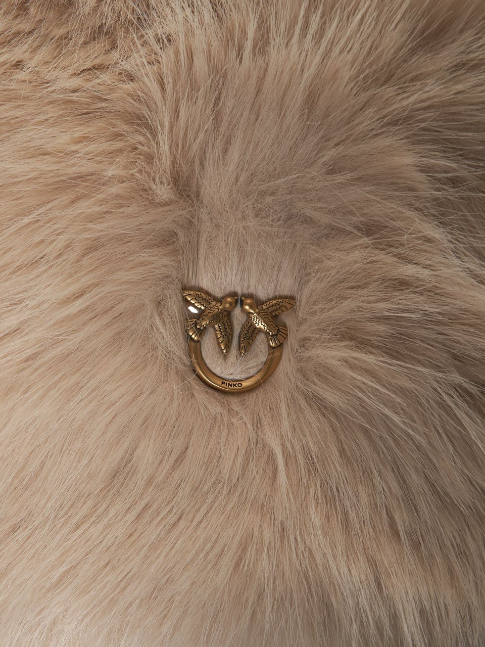 Pinko Faux fur bag 'Aspen' Beige