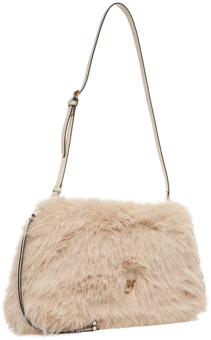 Pinko Borsa in ecopelliccia 'Aspen' Beige