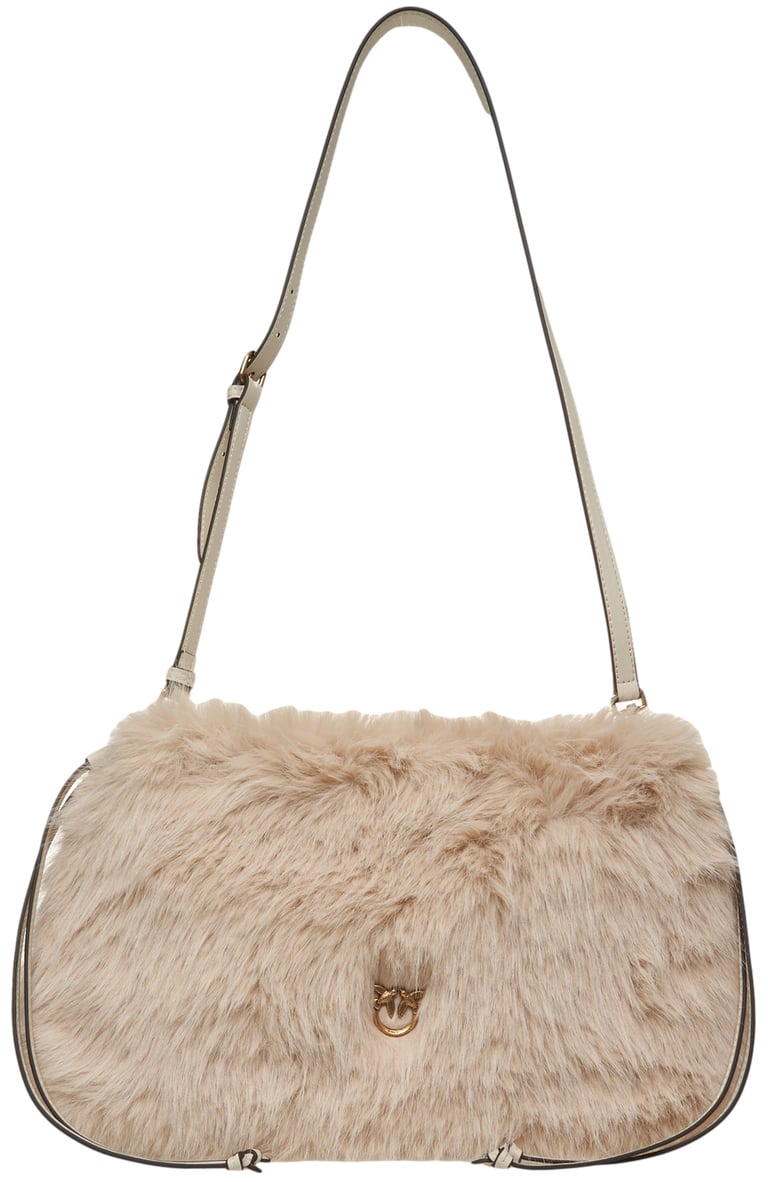Pinko Borsa in ecopelliccia 'Aspen' Beige