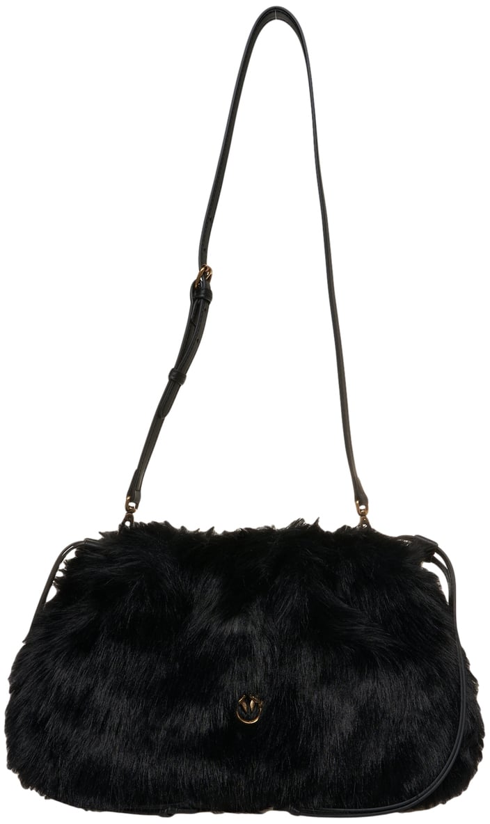 Pinko Borsa in ecopelliccia 'Aspen' Zwart