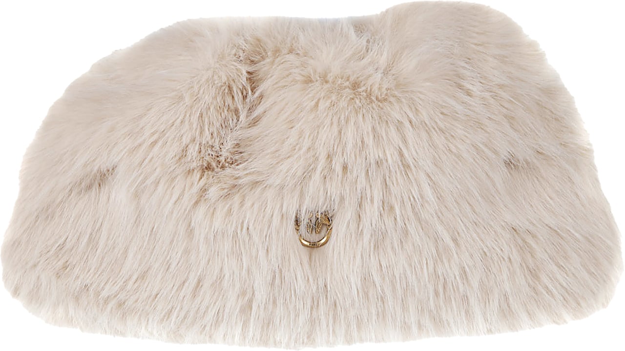 Pinko Maxi Clutch Bag Nude & Neutrals Beige