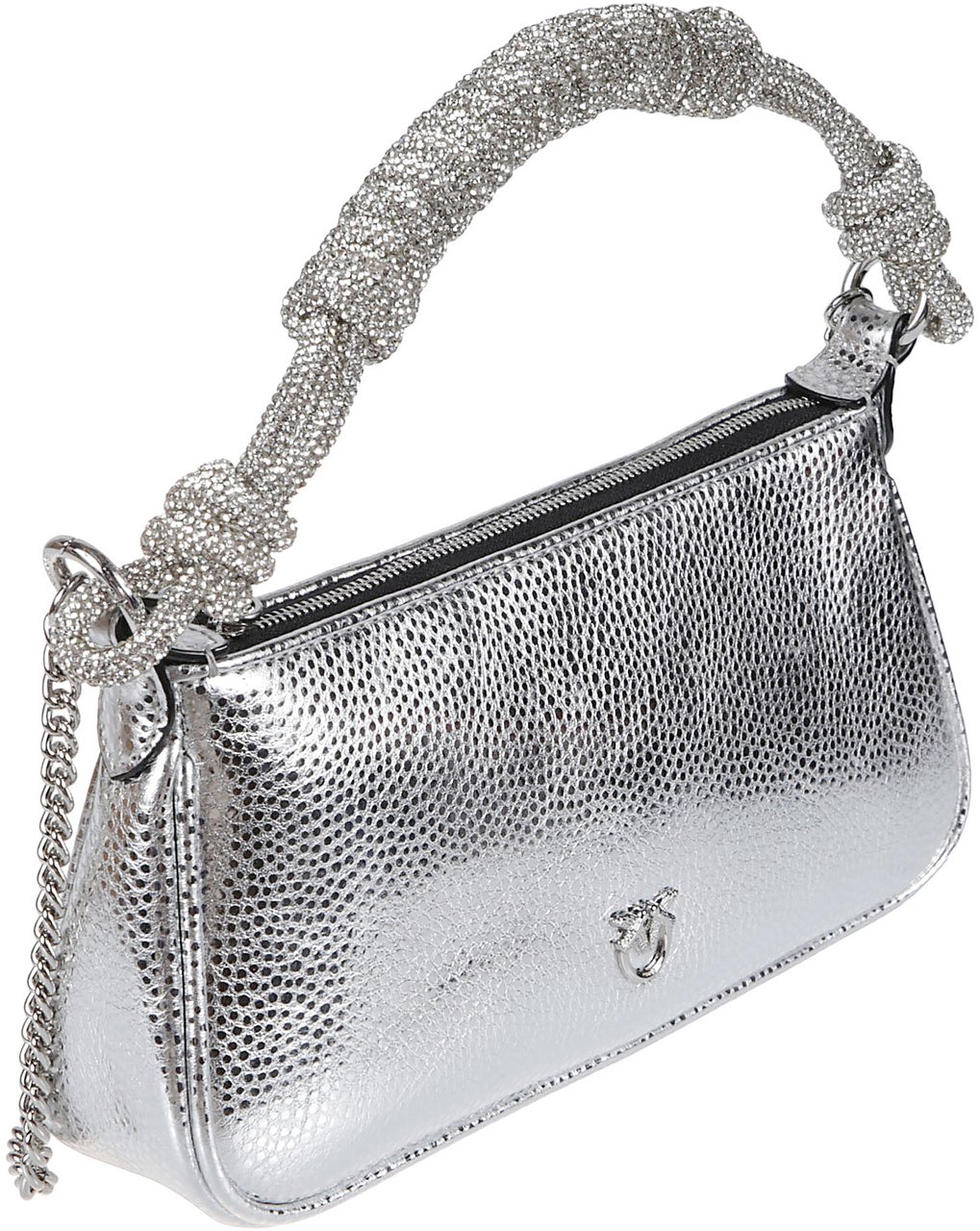Pinko Half Moon Mini Baguette Bag Metallic Metallic