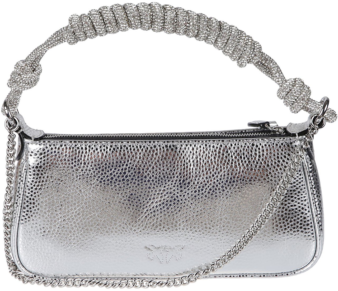 Pinko Half Moon Mini Baguette Bag Metallic Metallic