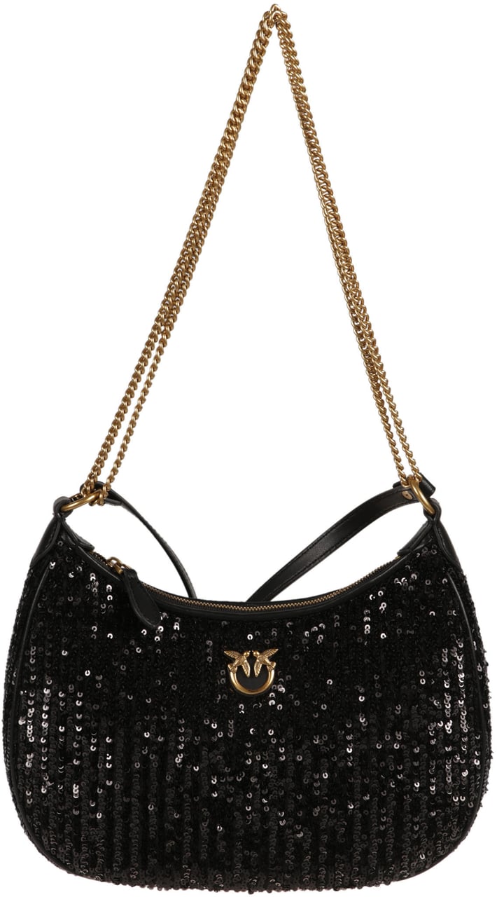 Pinko Half Moon Mini Bag Black Zwart