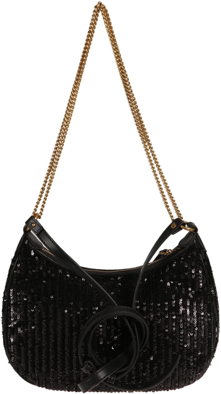 Pinko Half Moon Mini Bag Black Zwart