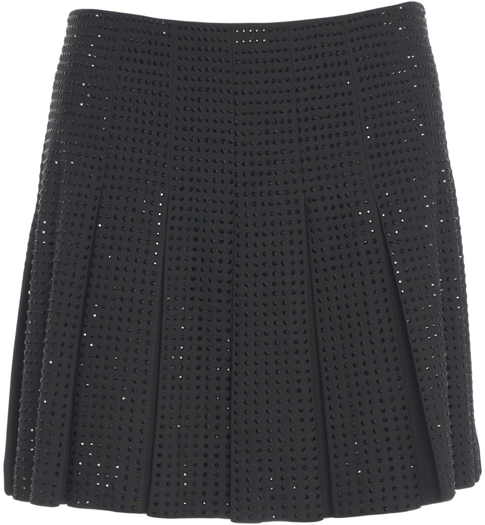 Pinko Mini skirt with rhinestones 'Marisol' Zwart