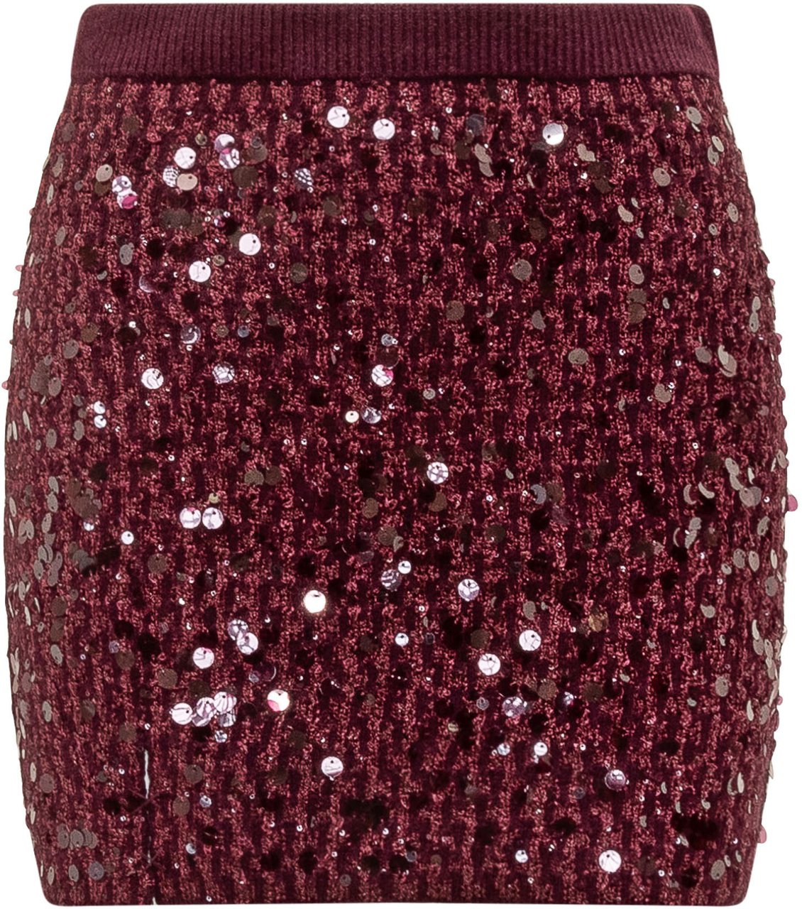 Pinko Pinko Gonna Gimme Mini Bordeaux con Paillettes Maroon