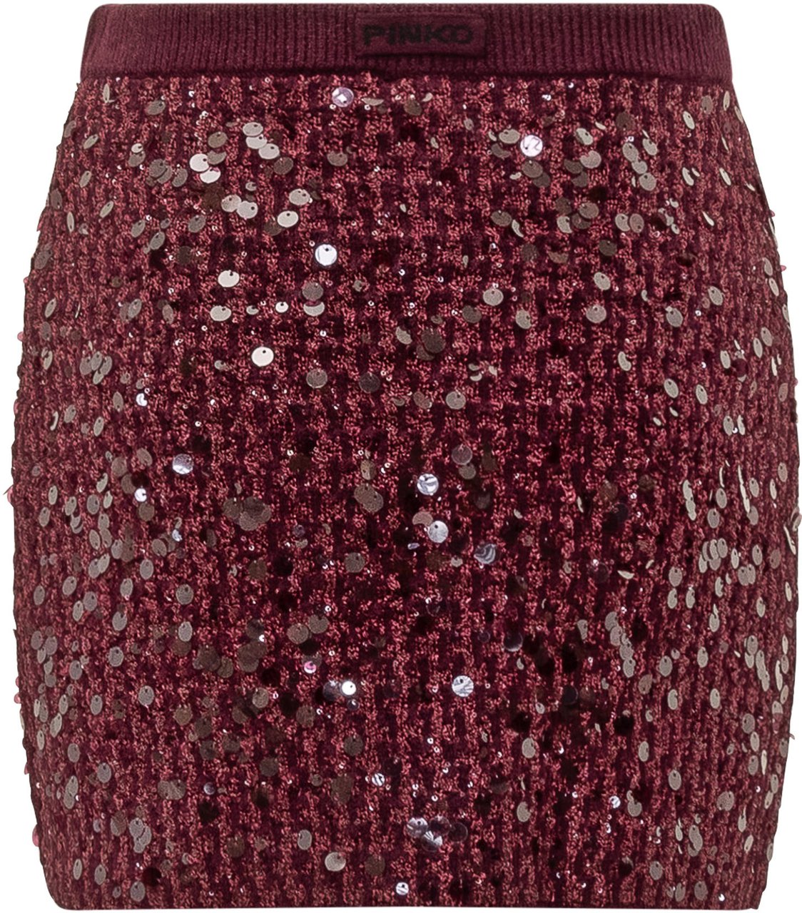 Pinko Pinko Gonna Gimme Mini Bordeaux con Paillettes Maroon