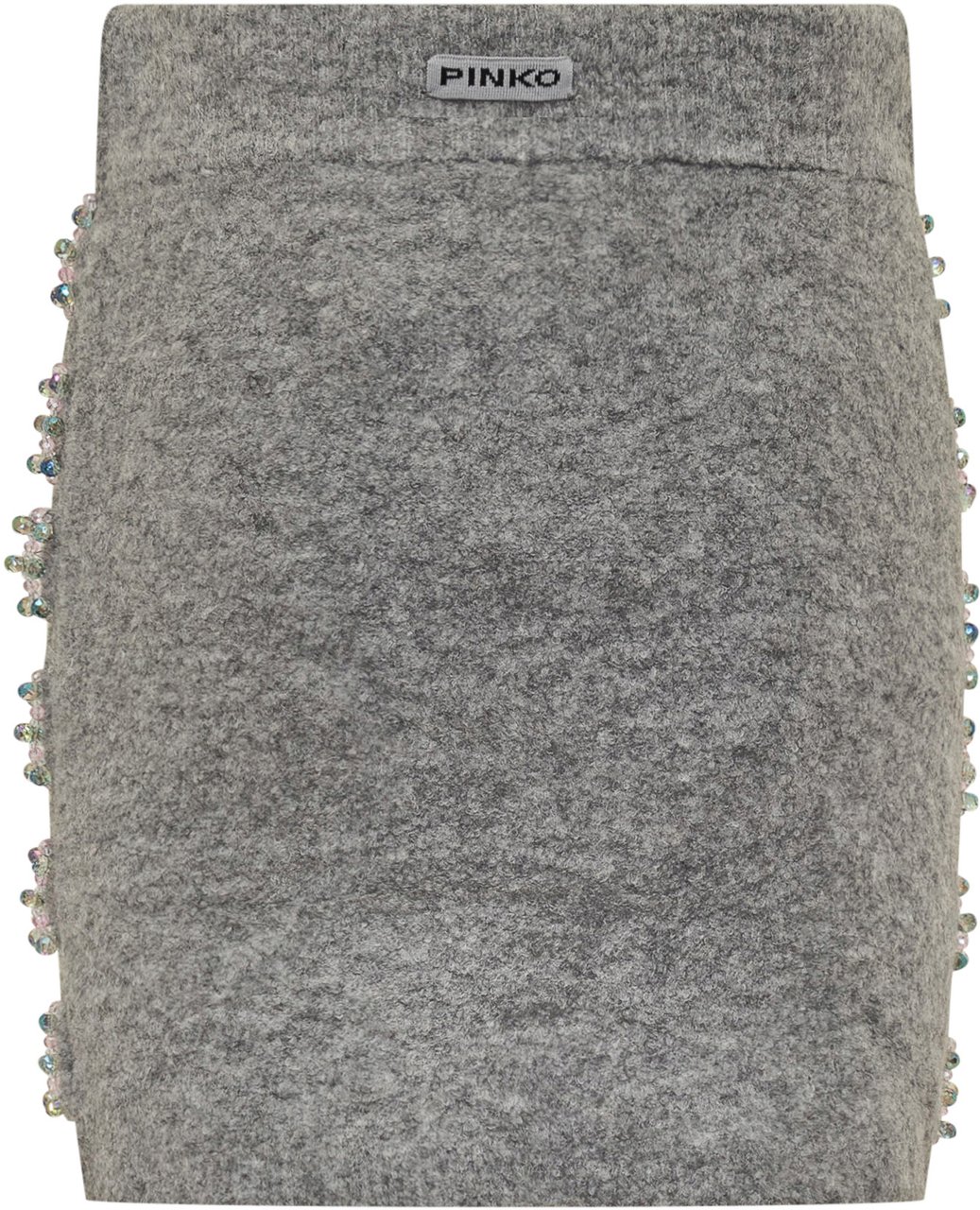 Pinko Gonna Mini in Lana con Strass Pinko Grijs