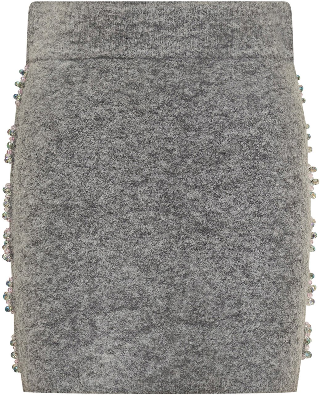 Pinko Gonna Mini in Lana con Strass Pinko Grijs