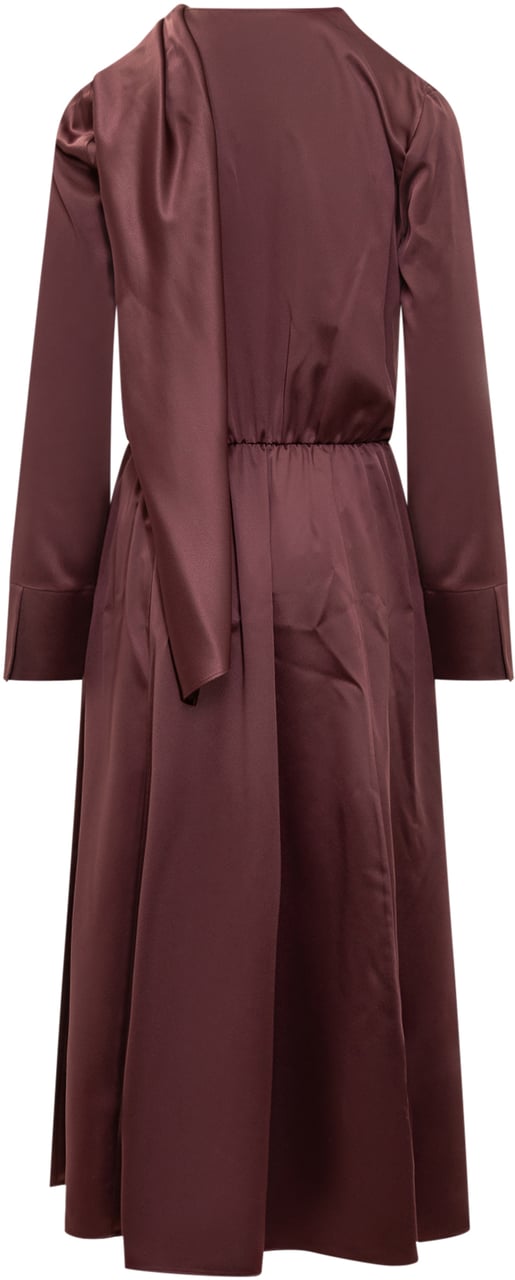 Pinko Pinko Abito Camite con Drappeggio e Vita Elasticizzata Rood