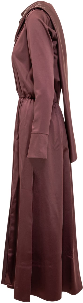 Pinko Pinko Abito Camite con Drappeggio e Vita Elasticizzata Rood