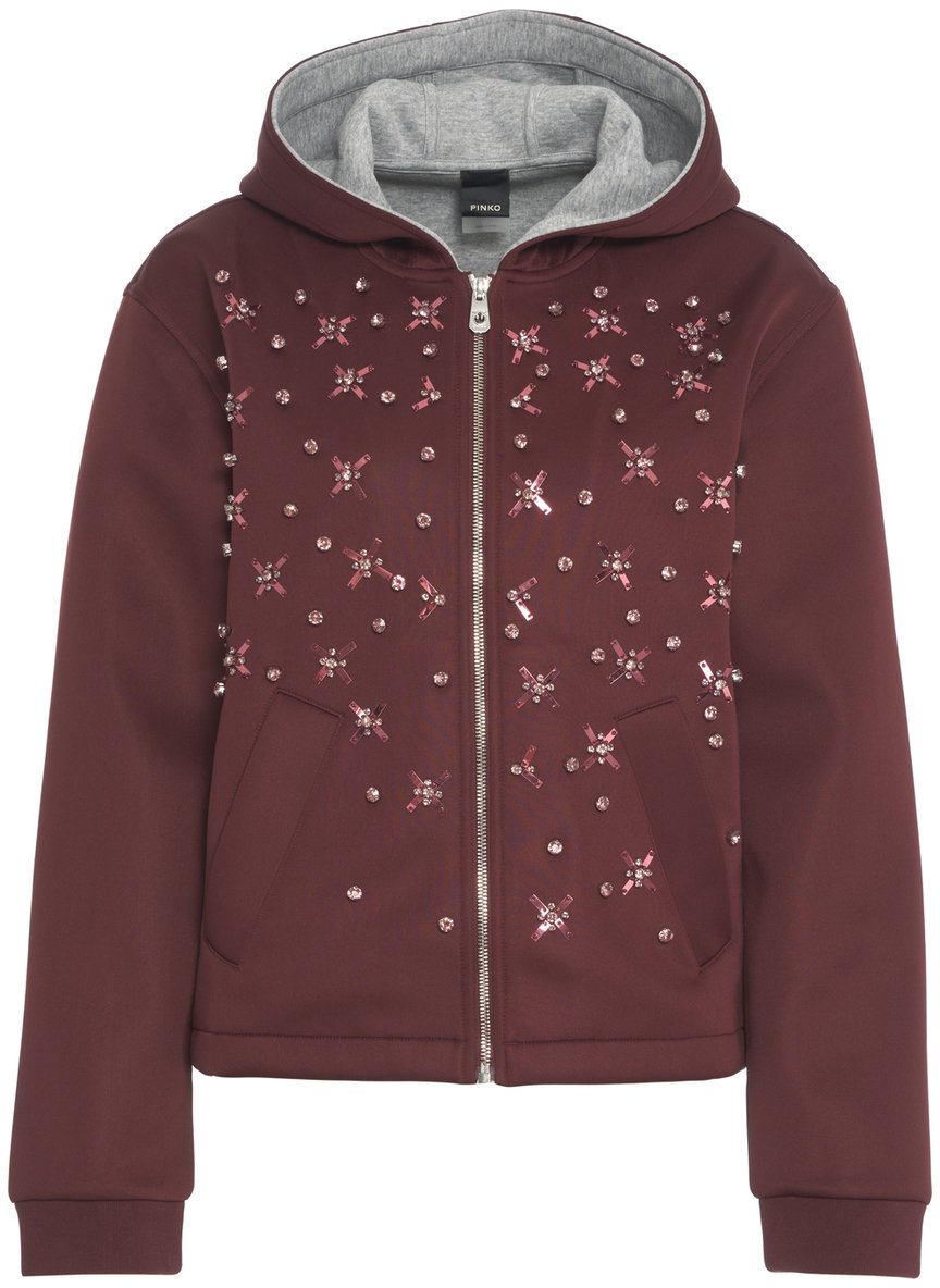 Pinko Giacca con cappuccio e applicazioni Rood