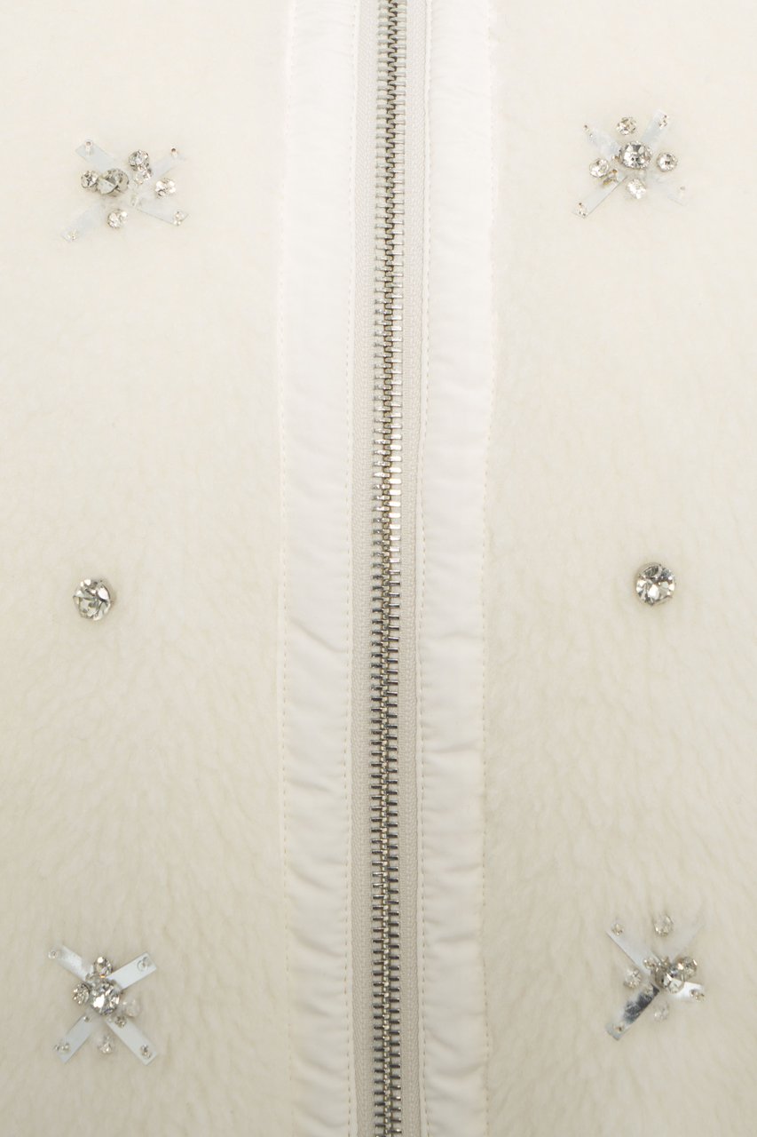 Pinko Giacca in ecopelliccia con strass Wit