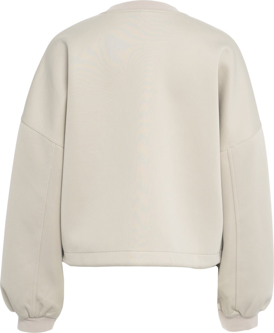 Pinko Sweatshirt with rhinestones Beige