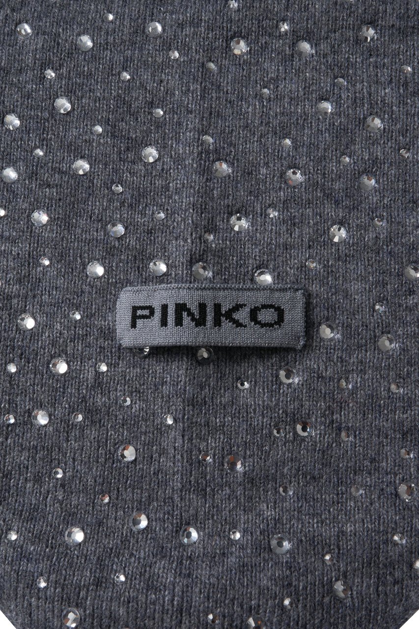 Pinko Scarf with rhinestones 'Svizzera' Grijs