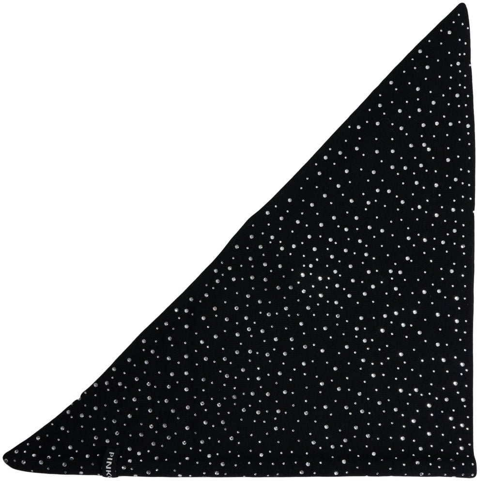 Pinko Scarf with rhinestones 'Svizzera' Zwart