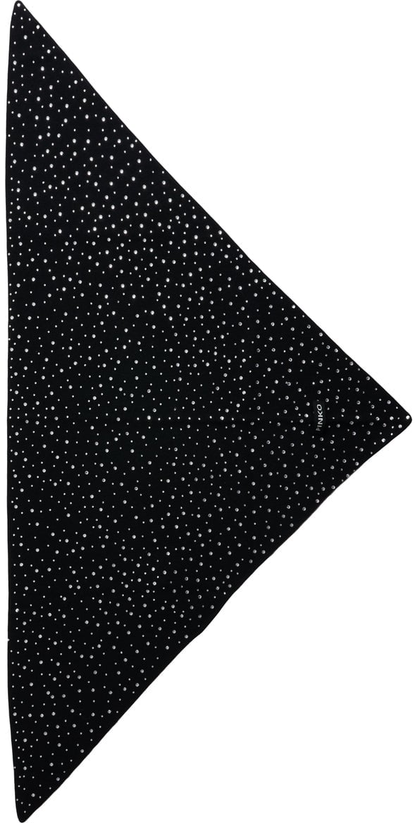 Pinko Scarf with rhinestones 'Svizzera' Zwart