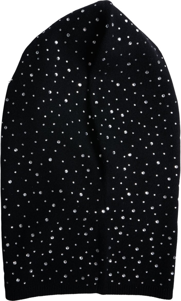 Pinko Balaclava with rhinestones 'Finlandia' Zwart