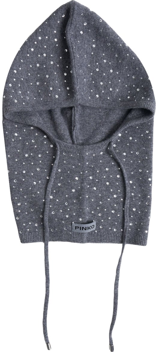 Pinko Balaclava with rhinestones 'Finlandia' Grijs