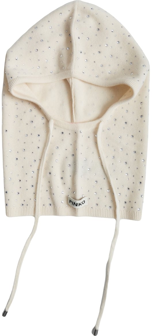 Pinko Balaclava with rhinestones 'Finlandia' Wit