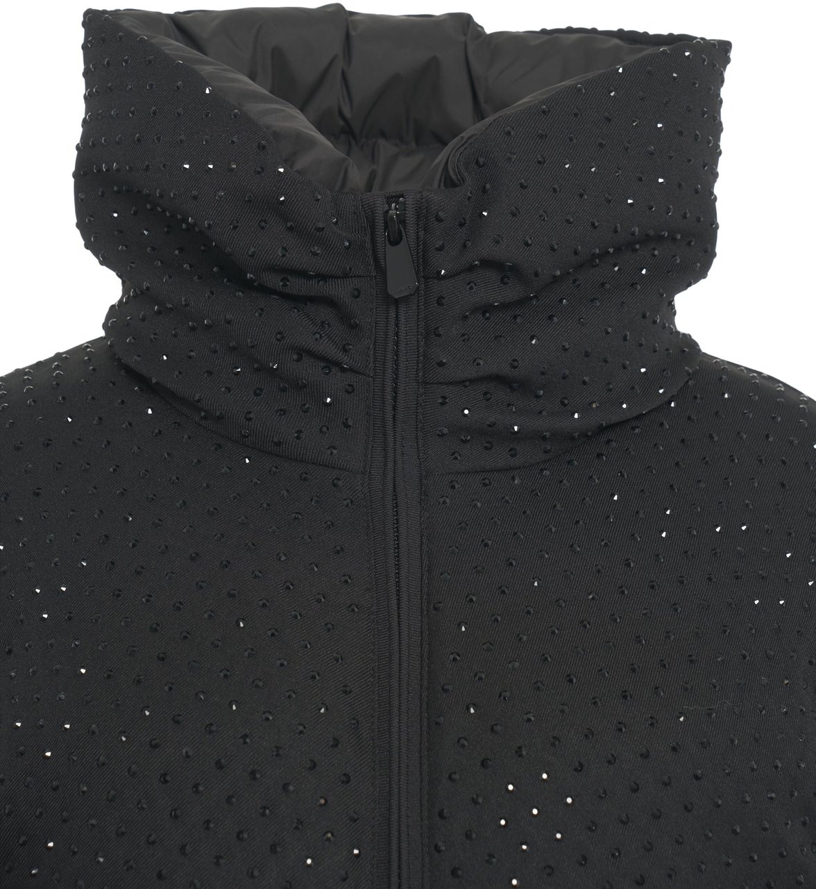 Pinko Down jacket with rhinestones Zwart