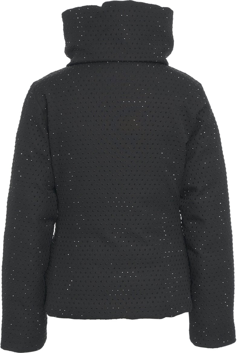 Pinko Down jacket with rhinestones Zwart