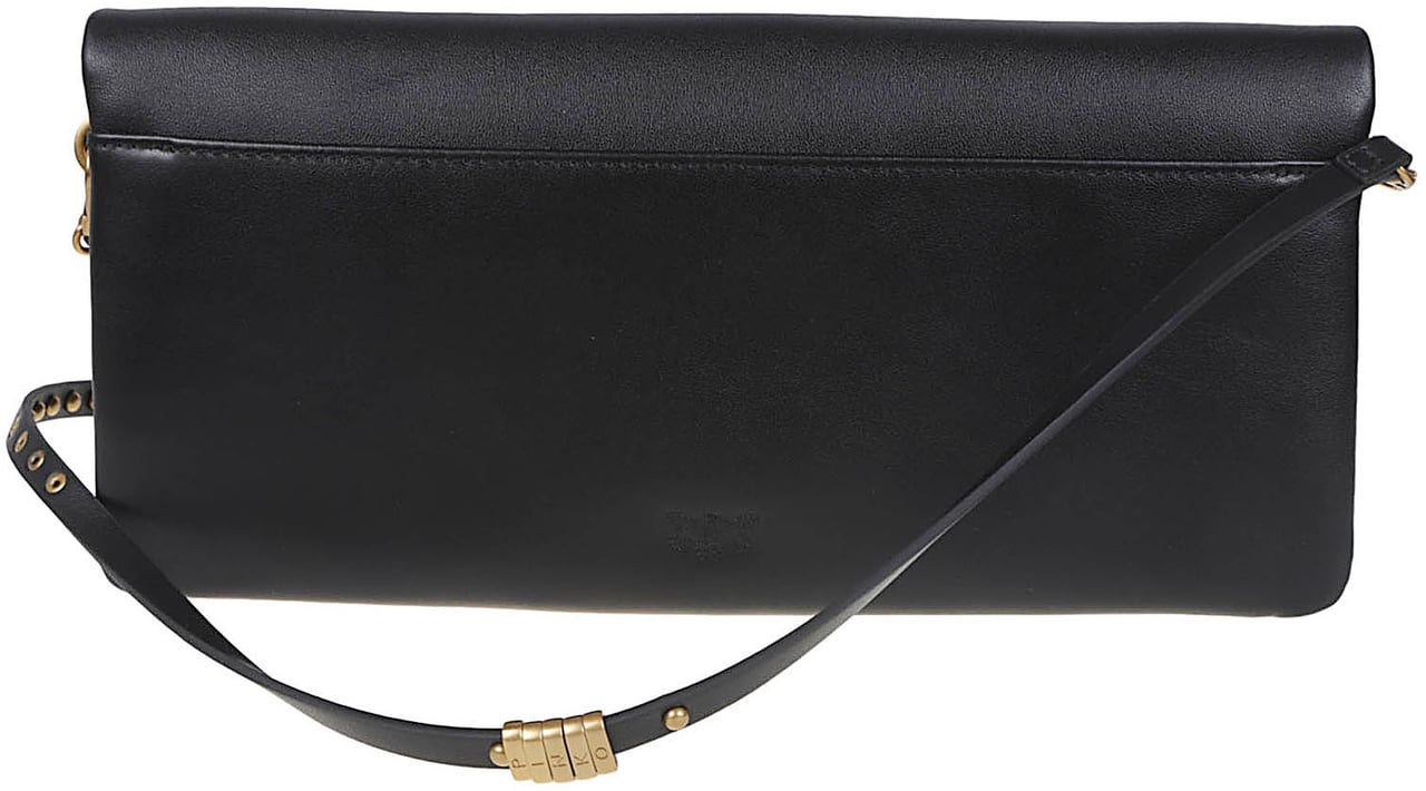 Pinko Click Soft Horizontal Classic Bag Black Zwart