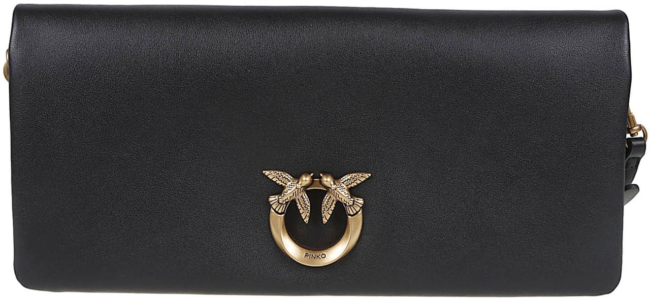 Pinko Click Soft Horizontal Classic Bag Black Zwart