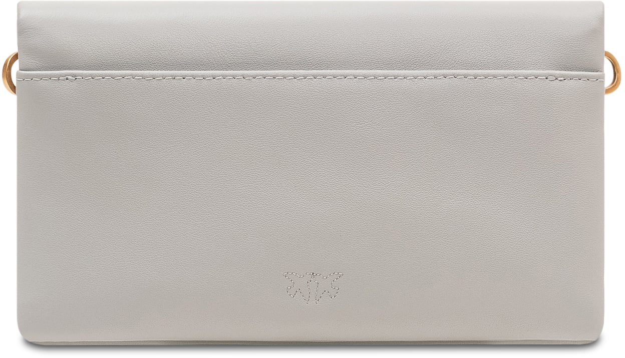 Pinko Borsa a Spalla Click Soft con Patta e Logo Grijs