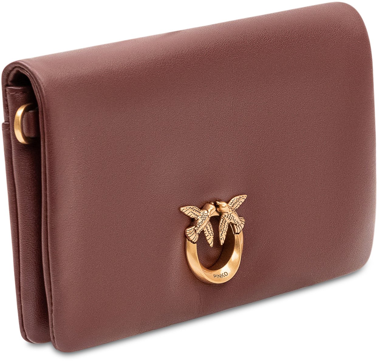 Pinko Borsa a Spalla Click Soft con Patta e Logo Maroon