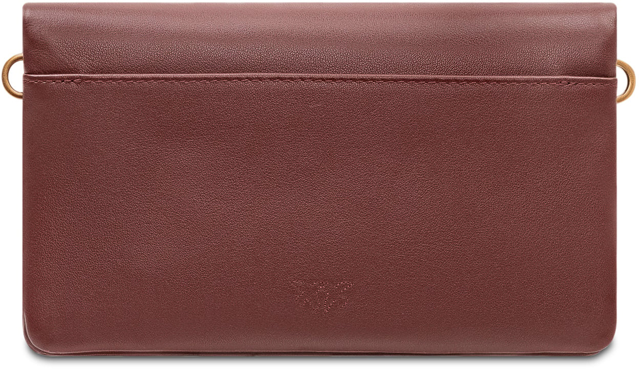 Pinko Borsa a Spalla Click Soft con Patta e Logo Maroon