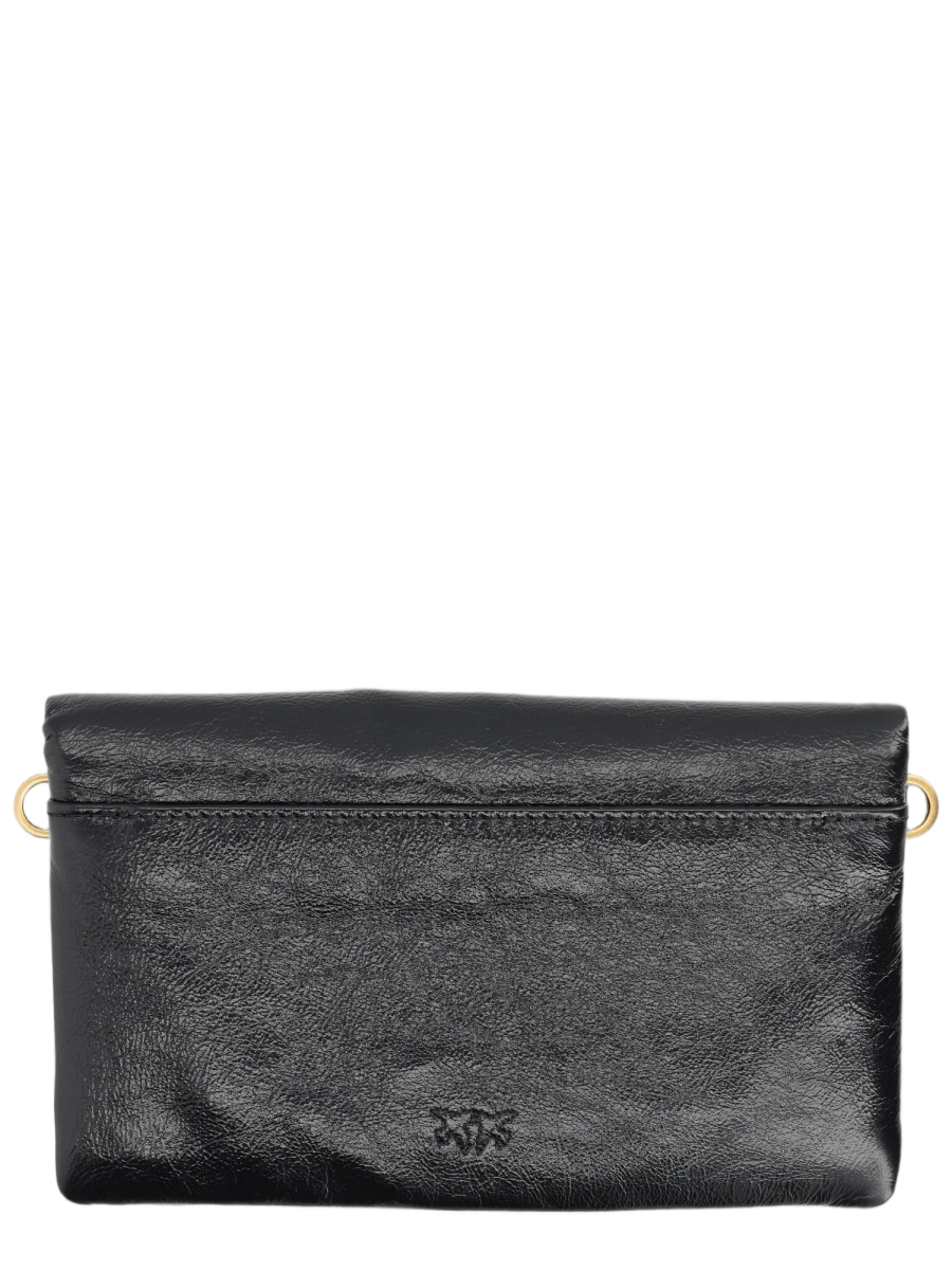 Pinko Small Rectangular Glossy Clutch Grijs