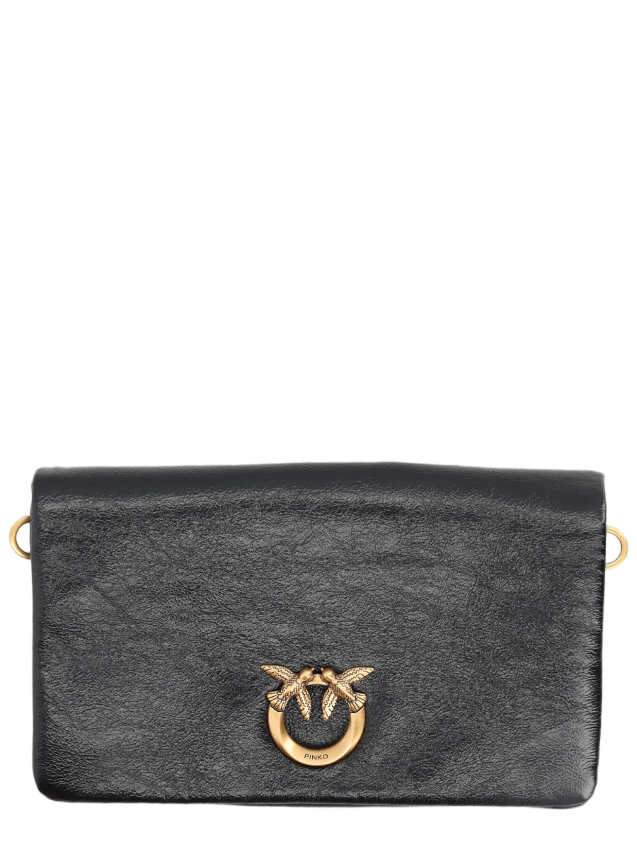 Pinko Small Rectangular Glossy Clutch Grijs