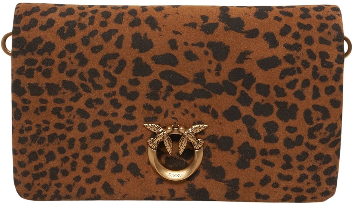 Pinko Shoulder bag with animal print Bruin