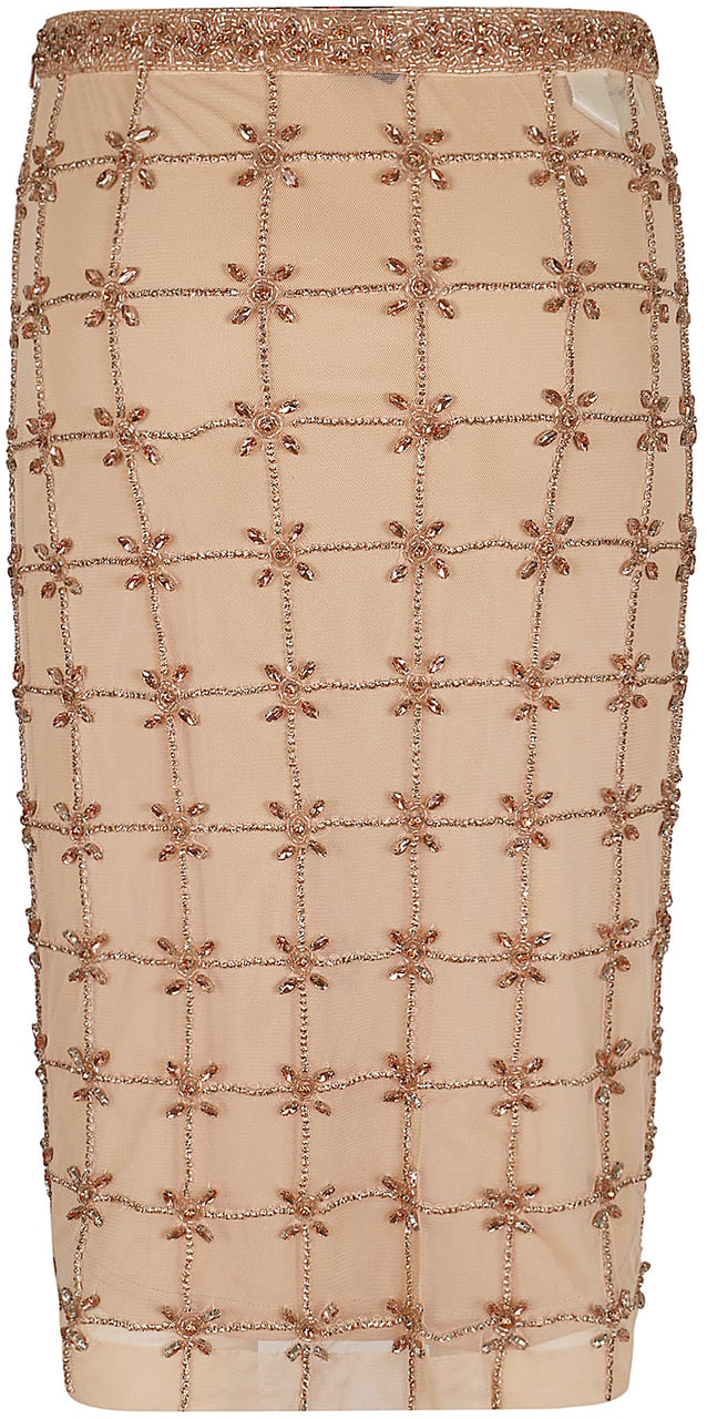 PINKO NEW CARRIERI GONNA TULLE FULL Beige