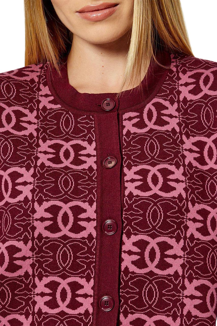 Pinko Cardigan Maroon Maroon