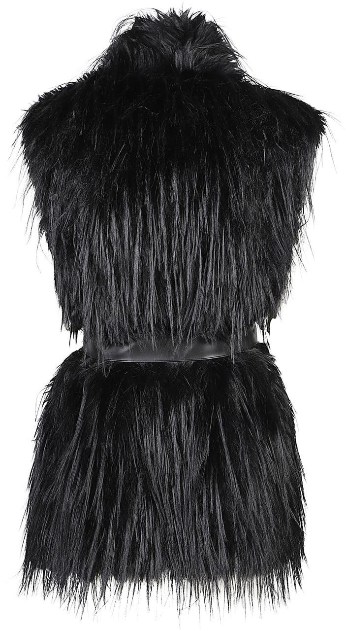 Pinko Neva Faux Fur Vest Black Zwart