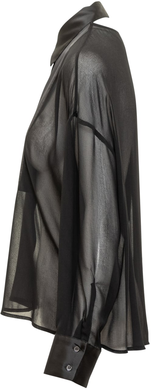Pinko Pinko Camicia in Organza Trasparente Zwart