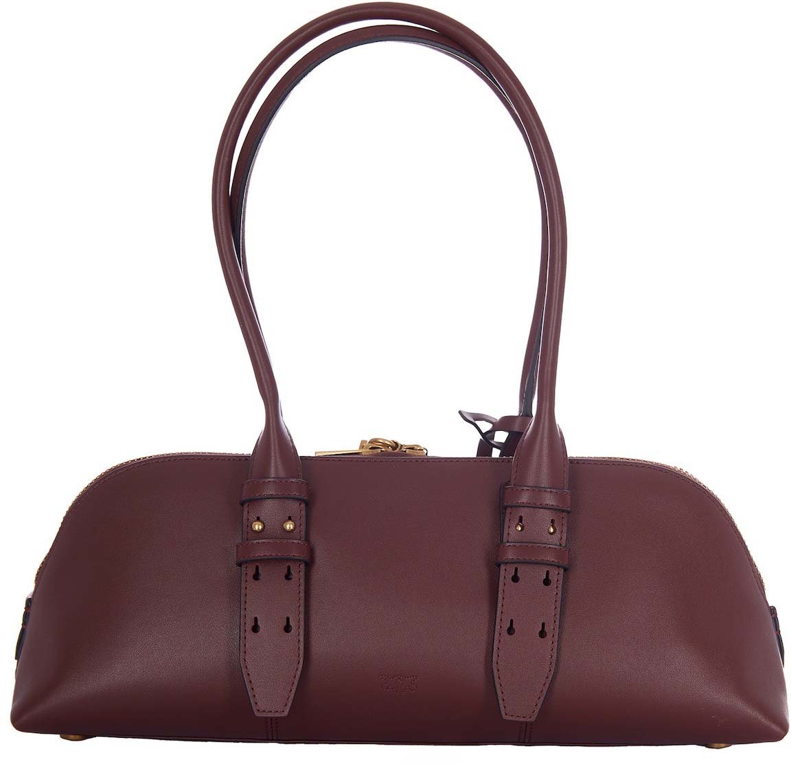 Pinko Bags Burgundy Wine-Antique Gold Maroon
