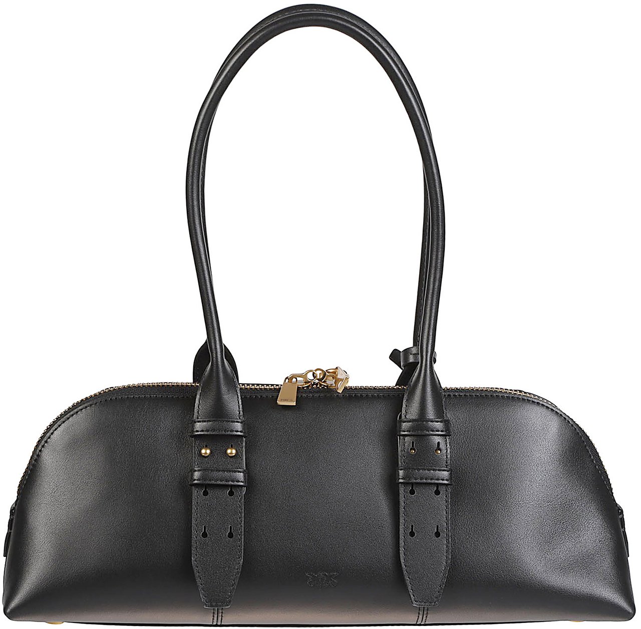 Pinko Escape Bowling Baguette Big Bag Black Zwart