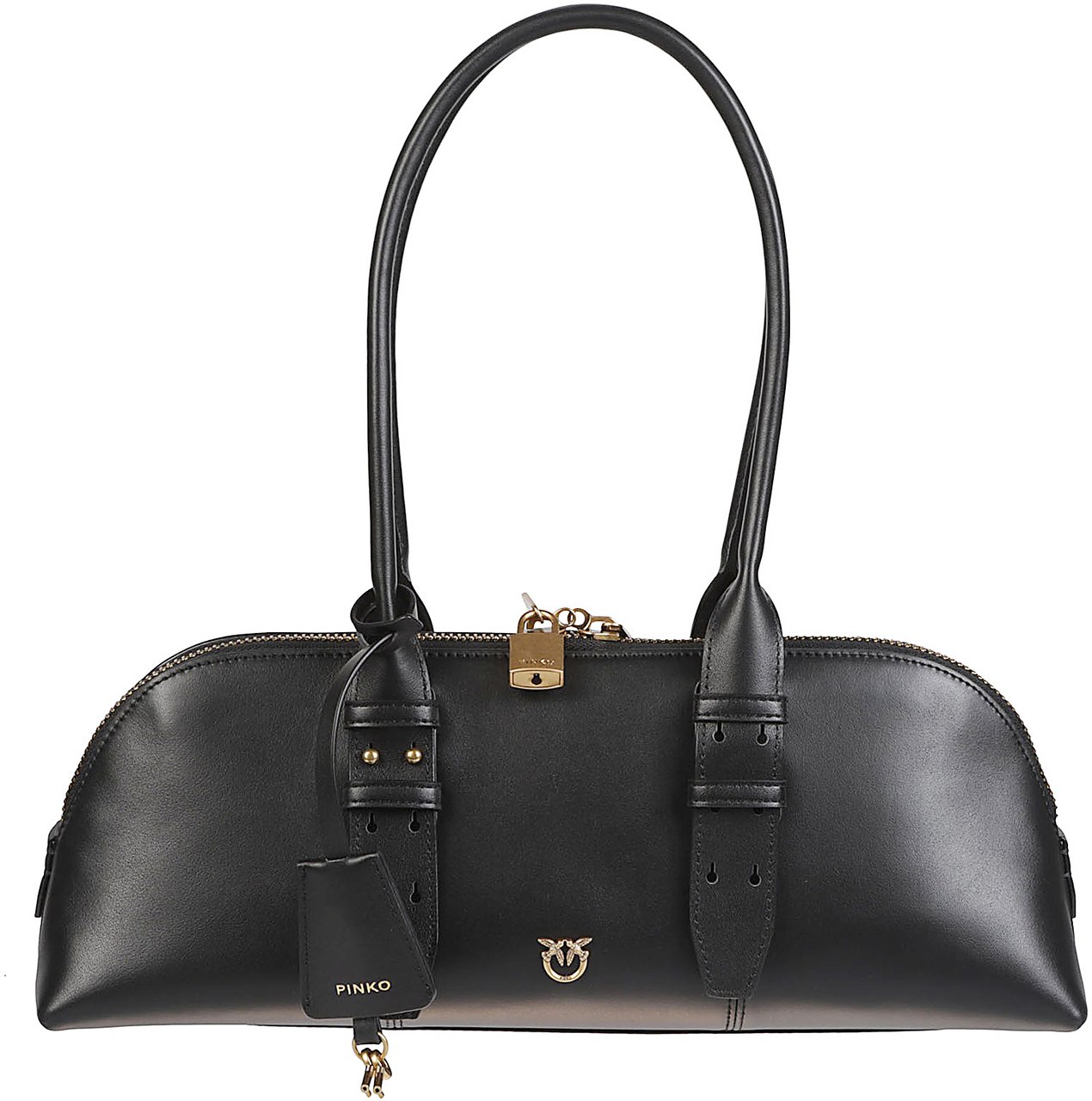 Pinko Escape Bowling Baguette Big Bag Black Zwart