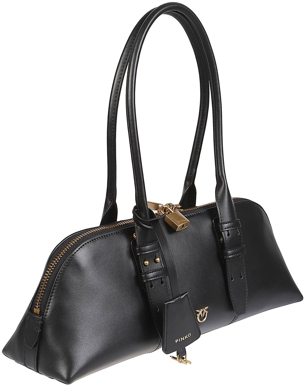 Pinko Escape Bowling Baguette Big Bag Black Zwart
