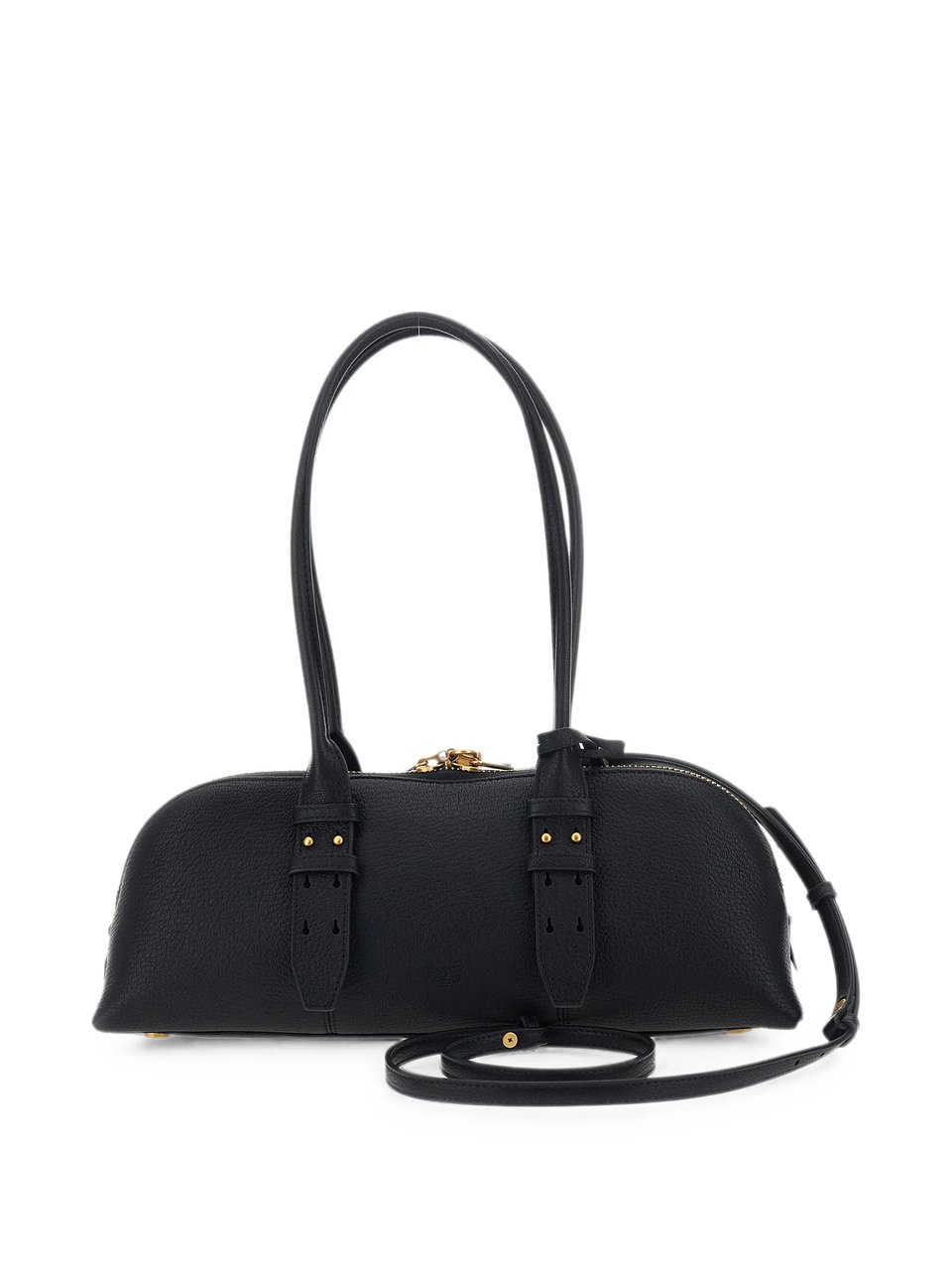 Pinko Horizontal Big Sheep Handbag with Gold Accents Zwart