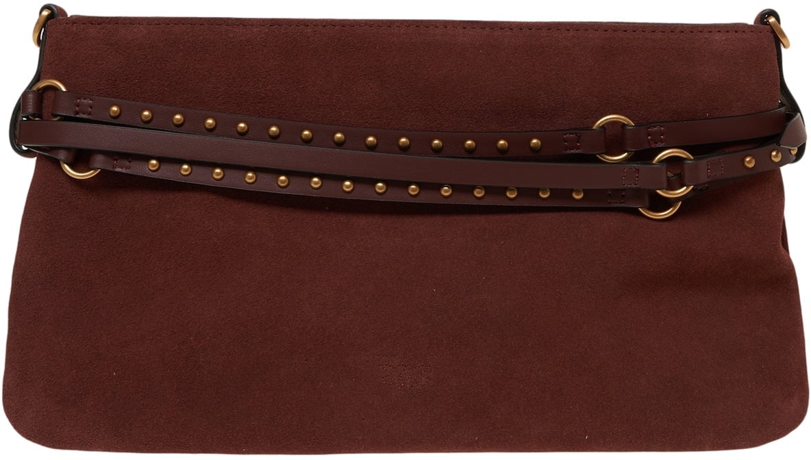 Pinko Suede shoulder bag 'Belt Bag' Beige