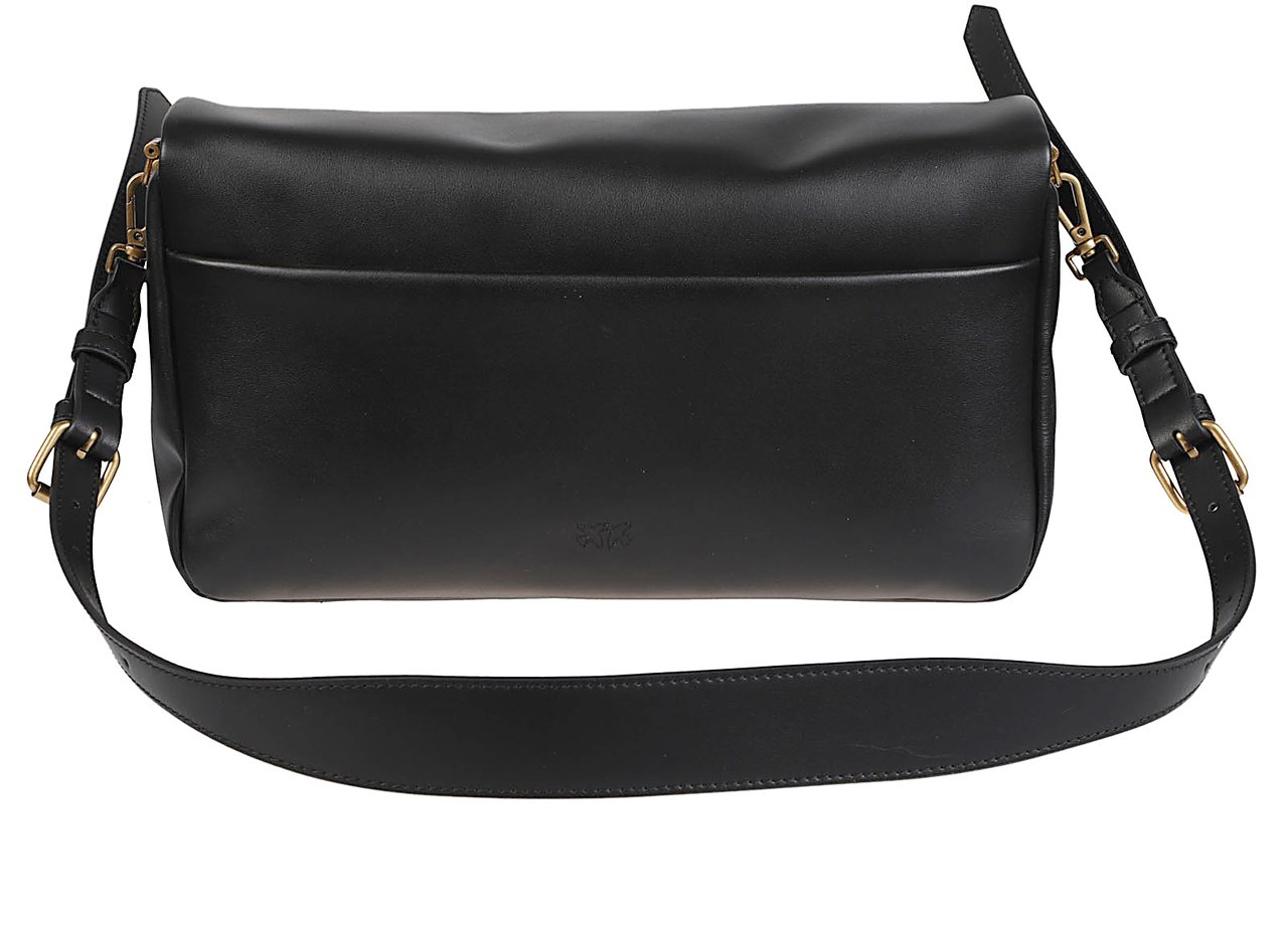 Pinko Click Soft Baguette Bag Black Zwart