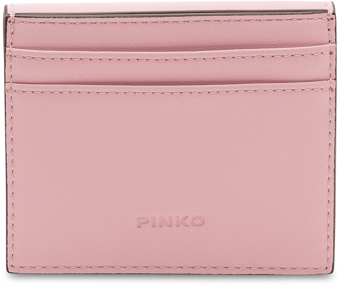Pinko Portafoglio Saddle con Patta e Chiusura Frontale Roze