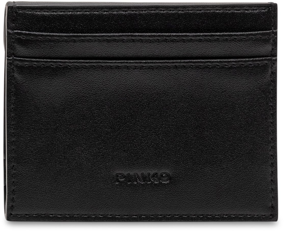 Pinko Portafoglio Saddle con Patta e Chiusura Frontale Zwart