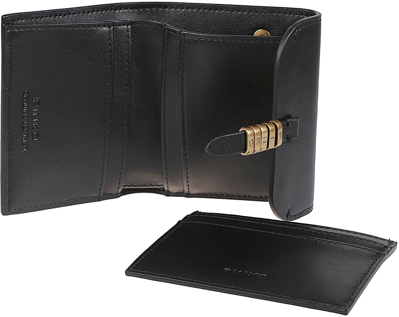Pinko Saddle Wallet Black Zwart